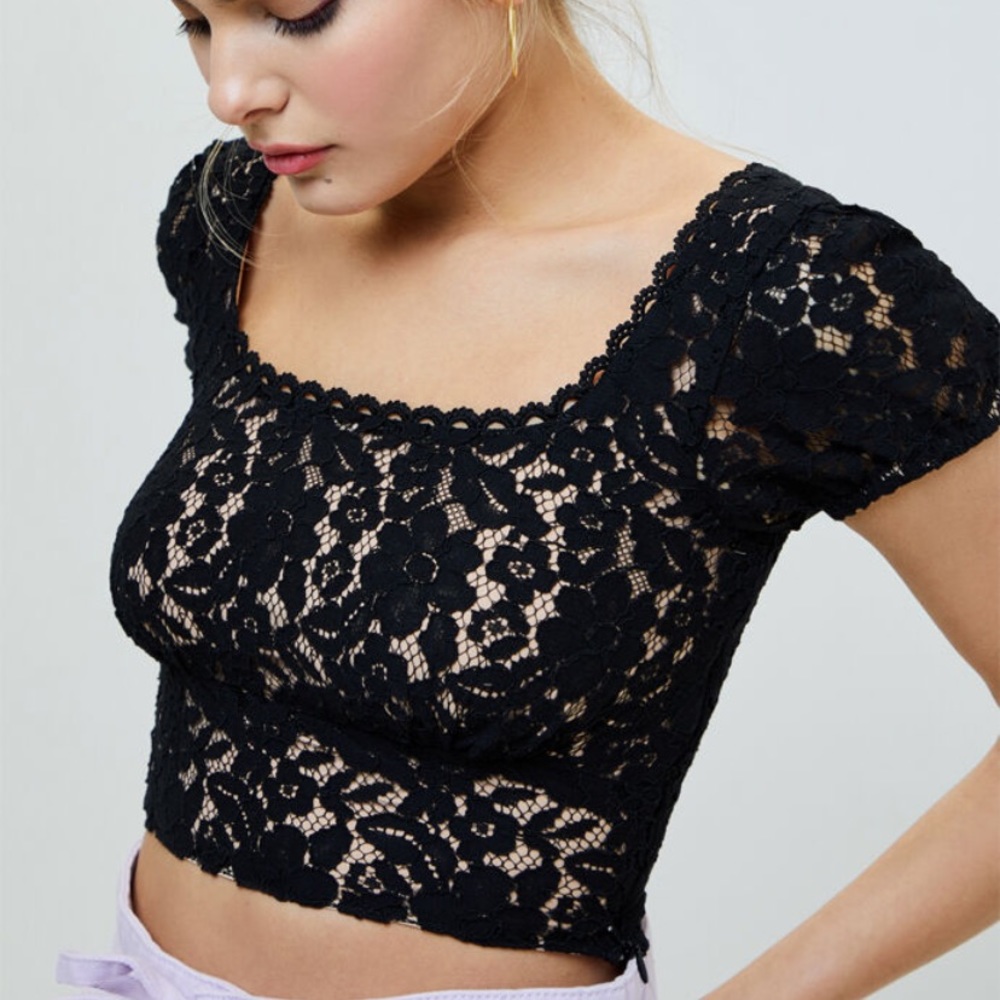 Lottie Moss Lace Bustier Crop Top